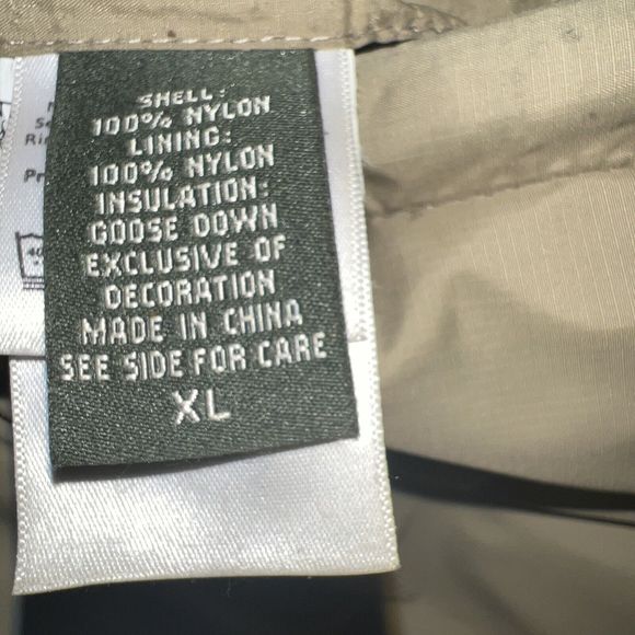 Eddie Bauer Down Puffer Vest Adult Extra Large Red Gray Reversible Goose Mens XL - Picture 14 of 16